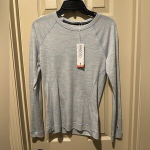 Smartwool Blue Thermal Merino Wool Base Layer Long Sleeve Top